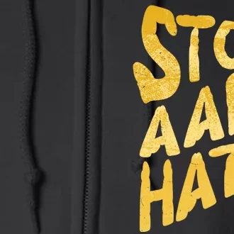 Stop AAPI Hate Painted Full Zip Hoodie