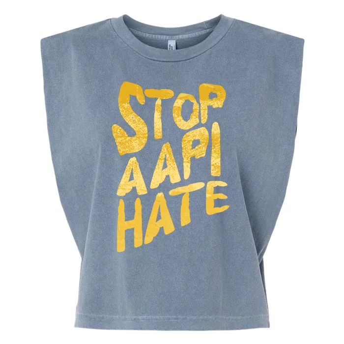 Stop AAPI Hate Painted Garment-Dyed Women's Muscle Tee