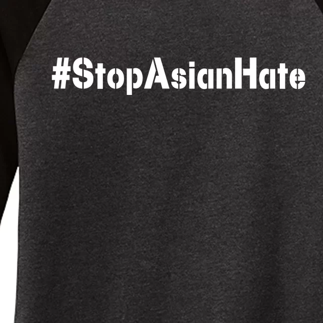 Stop Asian Hate Women's Tri-Blend 3/4-Sleeve Raglan Shirt