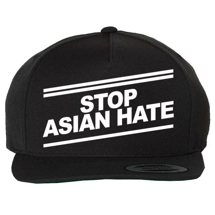 Stop Asian Hate Movement Wool Snapback Cap