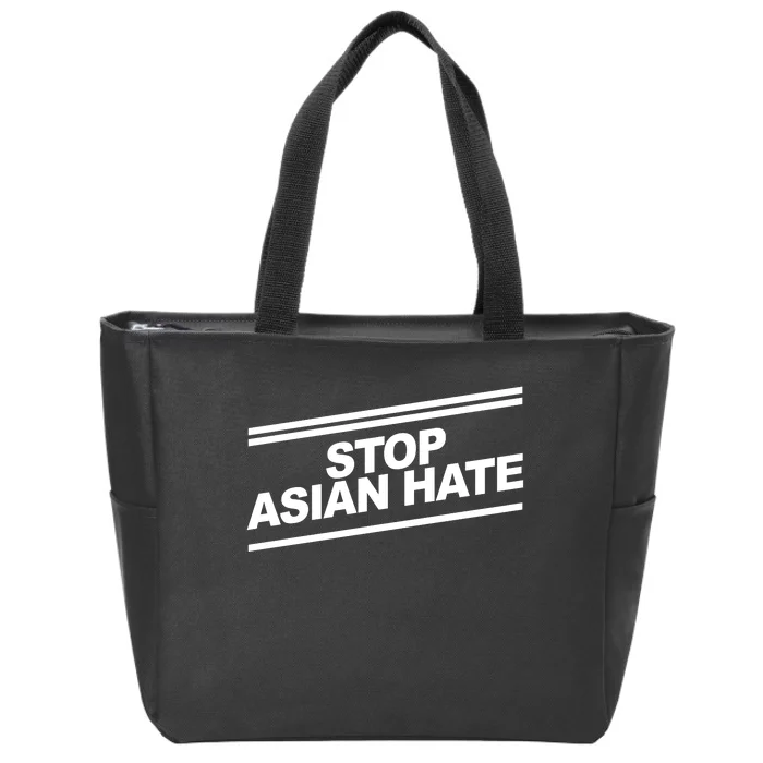 Stop Asian Hate Movement Zip Tote Bag