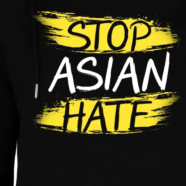 Stop Asian Hate Protest Support Womens Funnel Neck Pullover Hood