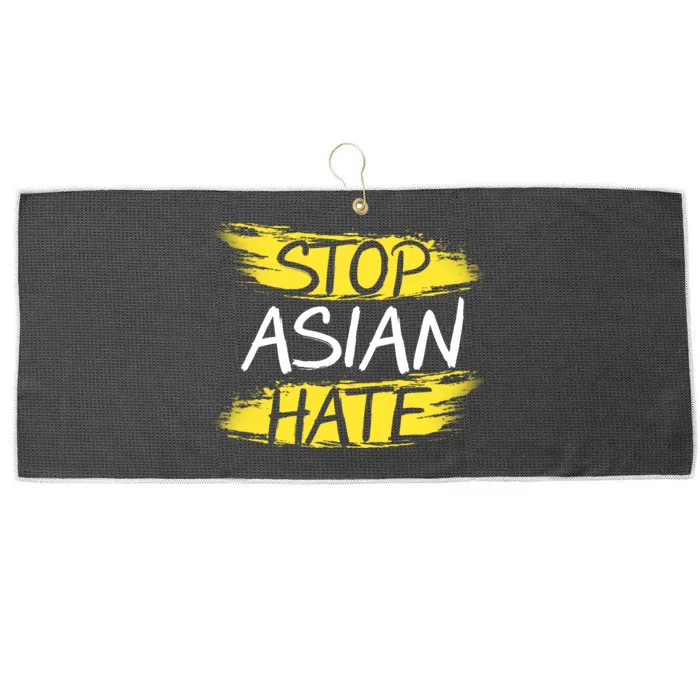 Stop Asian Hate Protest Support Large Microfiber Waffle Golf Towel