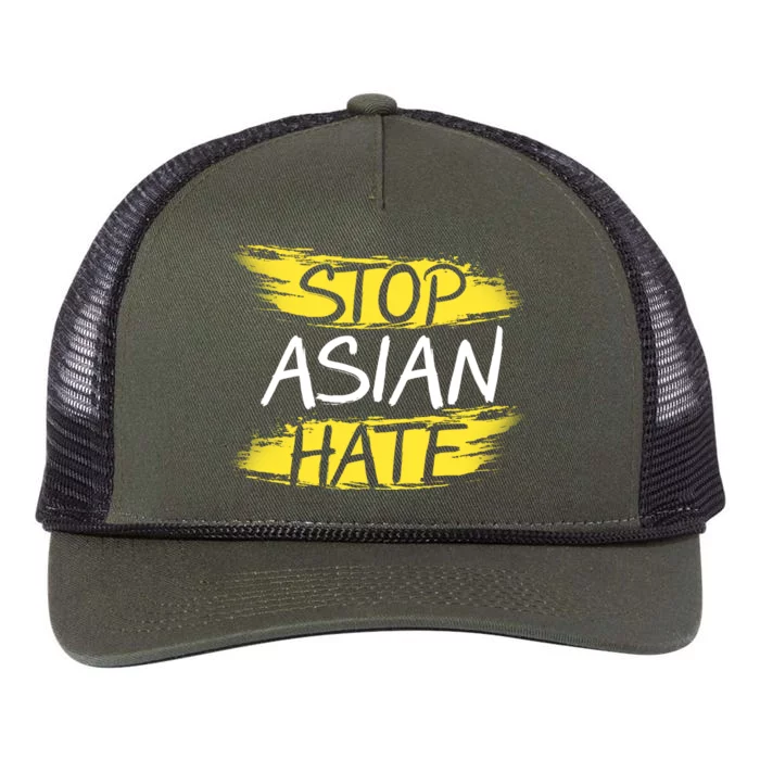 Stop Asian Hate Protest Support Retro Rope Trucker Hat Cap