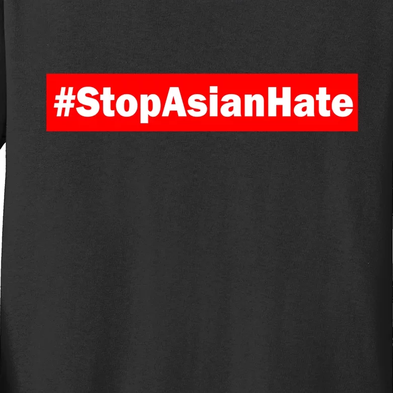 Stop Asian Hate Racism AAPI Kids Long Sleeve Shirt