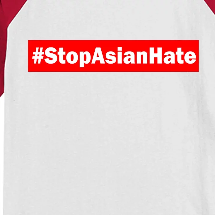 Stop Asian Hate Racism AAPI Kids Colorblock Raglan Jersey