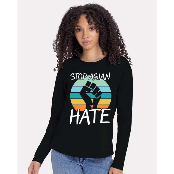 Stop Asian Hate Stand Strong Womens Cotton Relaxed Long Sleeve T-Shirt