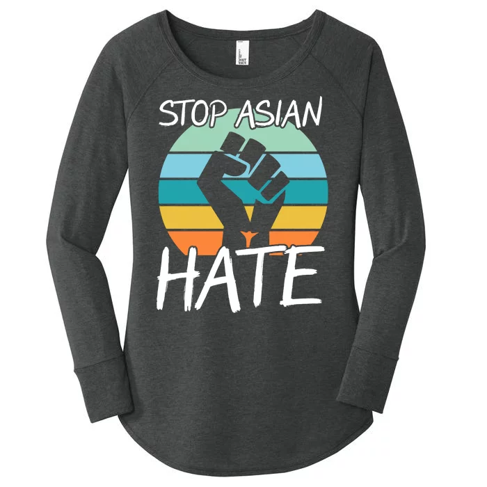 Stop Asian Hate Stand Strong Women's Perfect Tri Tunic Long Sleeve Shirt