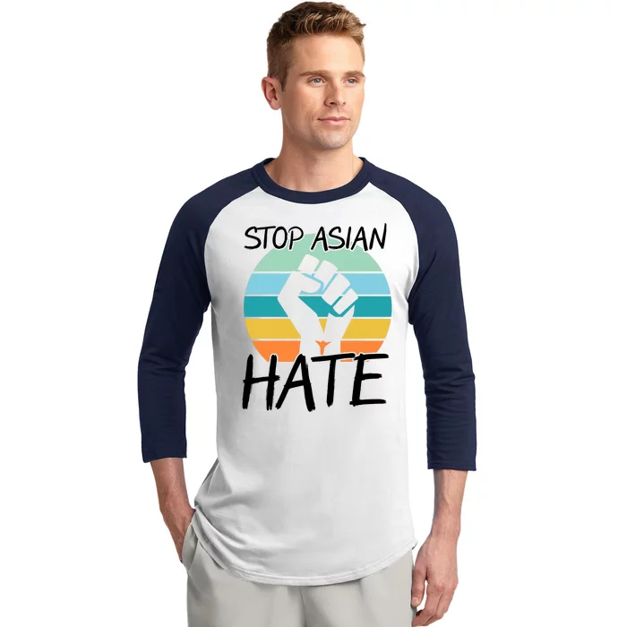 Stop Asian Hate Stand Strong Baseball Sleeve Shirt