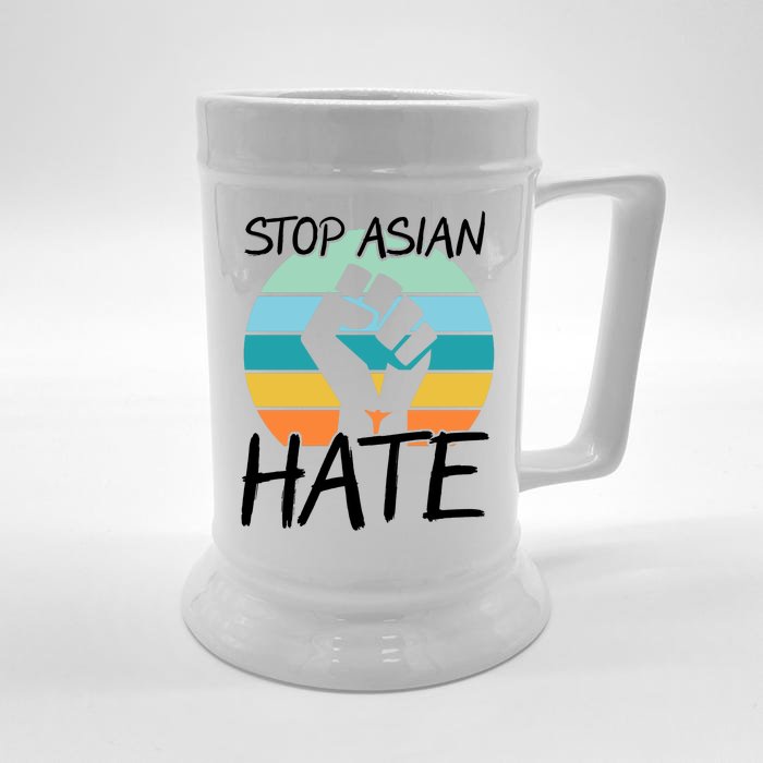 Stop Asian Hate Stand Strong Front & Back Beer Stein