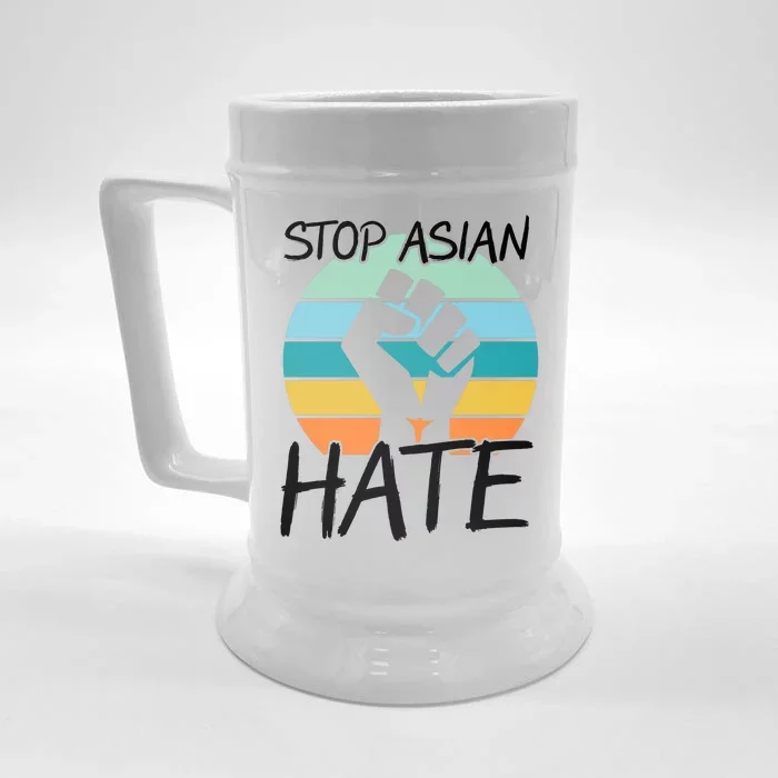 Stop Asian Hate Stand Strong Front & Back Beer Stein