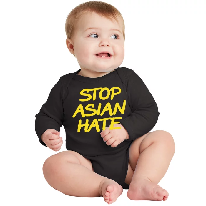 Stop Asian Hate Support Baby Long Sleeve Bodysuit