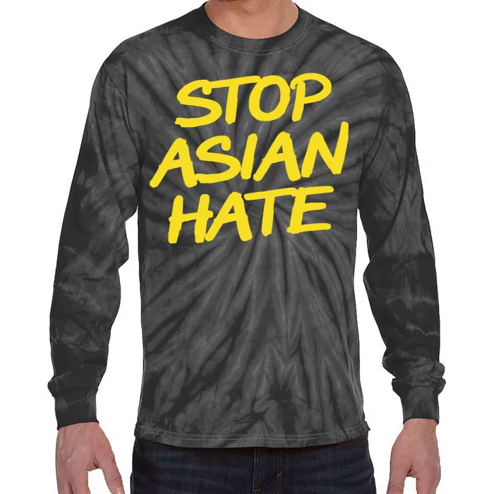 Stop Asian Hate Support Tie-Dye Long Sleeve Shirt