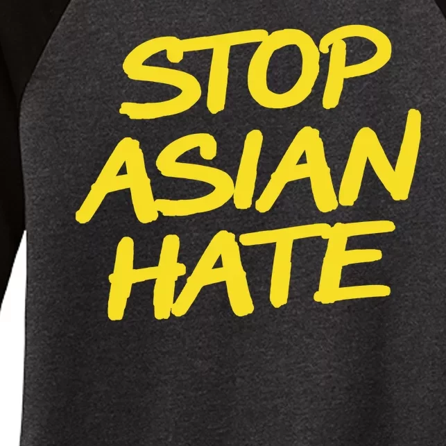 Stop Asian Hate Support Women's Tri-Blend 3/4-Sleeve Raglan Shirt