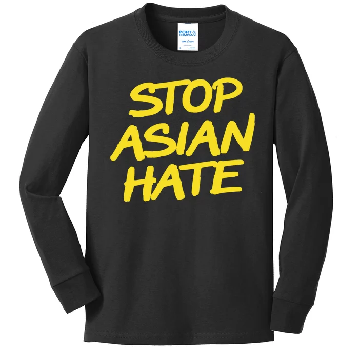 Stop Asian Hate Support Kids Long Sleeve Shirt