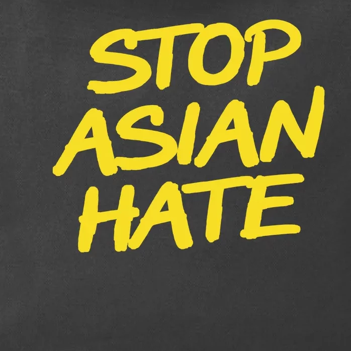 Stop Asian Hate Support Zip Tote Bag