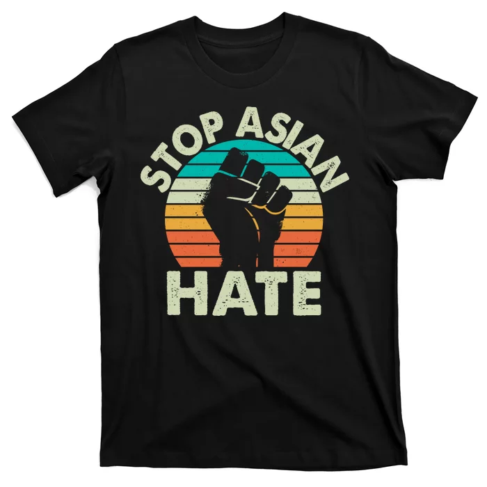 Stop Asian Hate Vintage Protest Fist T-Shirt