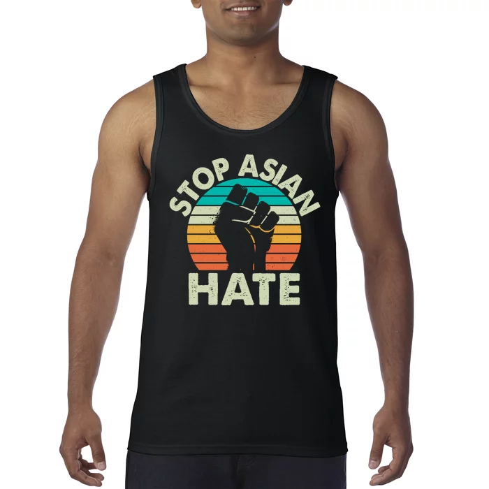 Stop Asian Hate Vintage Protest Fist Tank Top