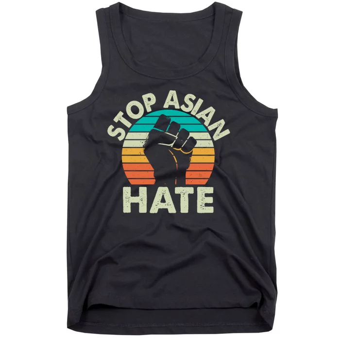 Stop Asian Hate Vintage Protest Fist Tank Top