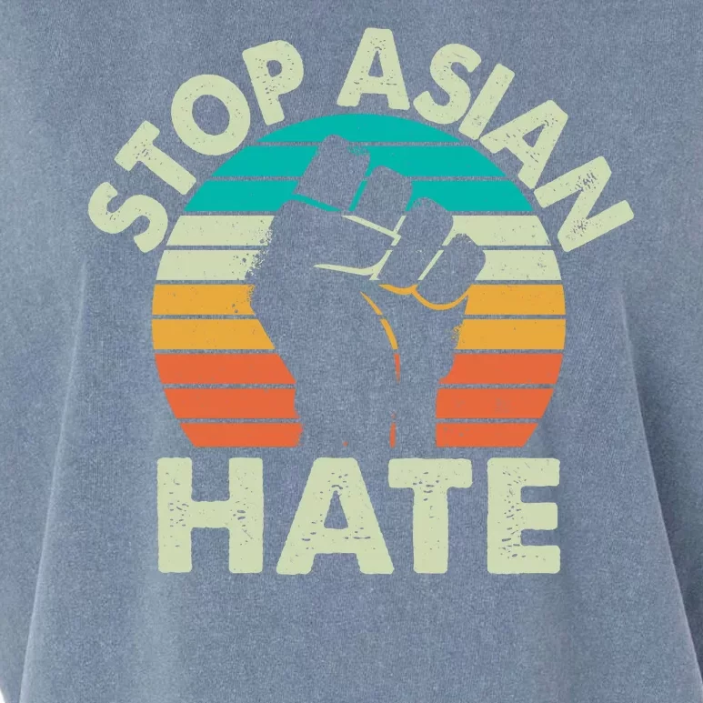 Stop Asian Hate Vintage Protest Fist Garment-Dyed Women's Muscle Tee