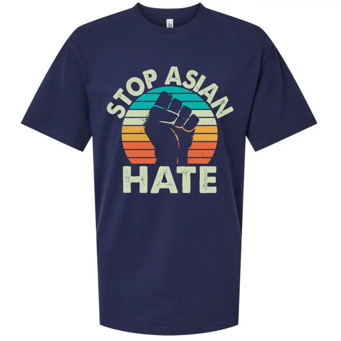 Stop Asian Hate Vintage Protest Fist Sueded Cloud Jersey T-Shirt