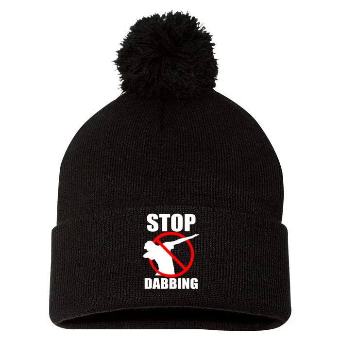 Stop Dabbing Do Not Dab Pom Pom 12in Knit Beanie