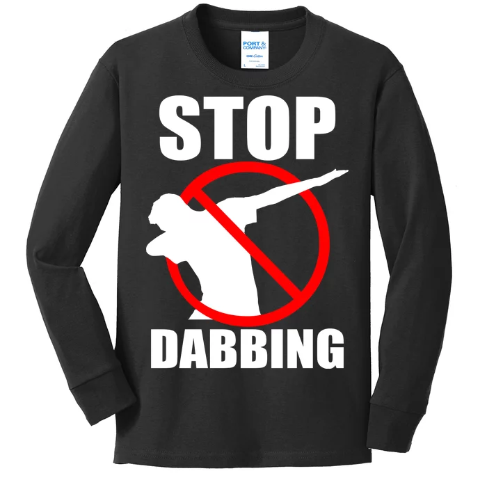 Stop Dabbing Do Not Dab Kids Long Sleeve Shirt