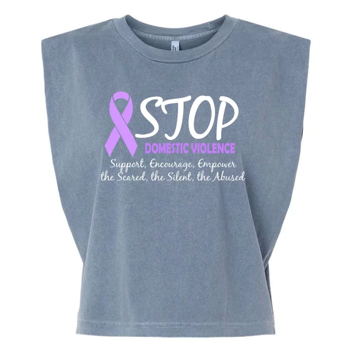 Stop Domestic Violence Garment-Dyed Women's Muscle Tee