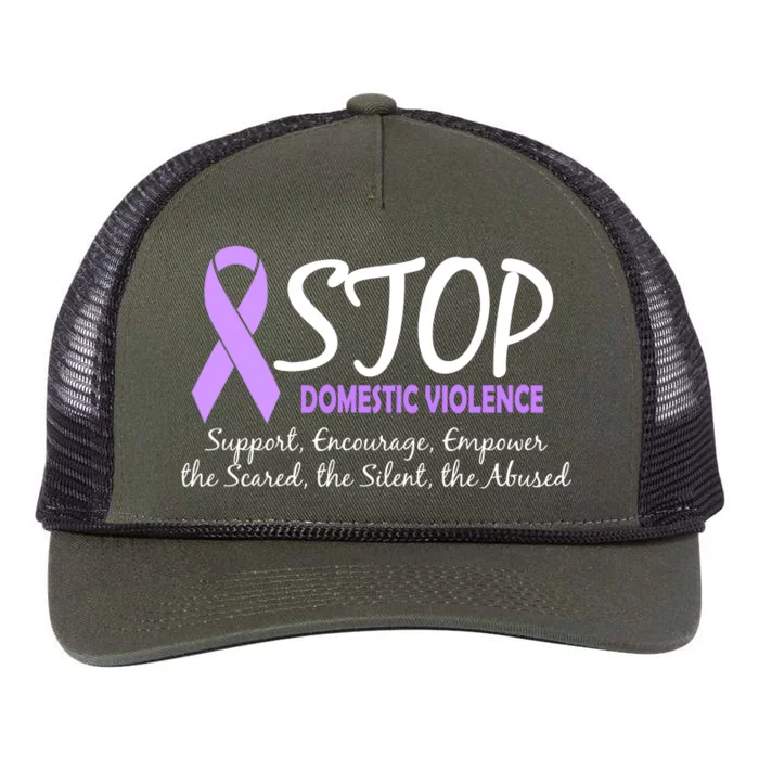 Stop Domestic Violence Retro Rope Trucker Hat Cap