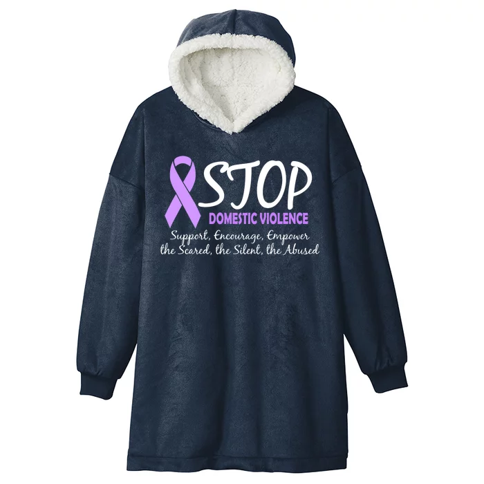 Stop Domestic Violence Hooded Wearable Blanket