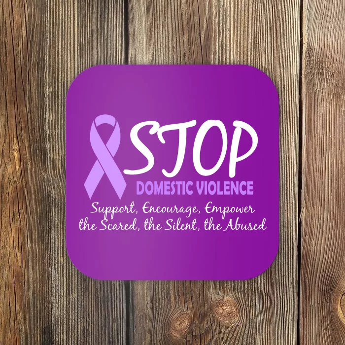 Stop Domestic Violence Coaster