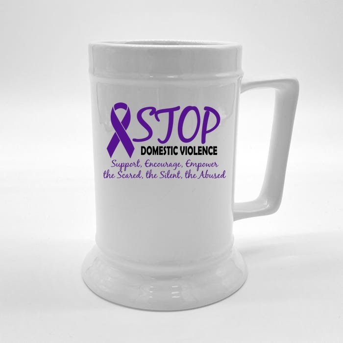 Stop Domestic Violence Front & Back Beer Stein