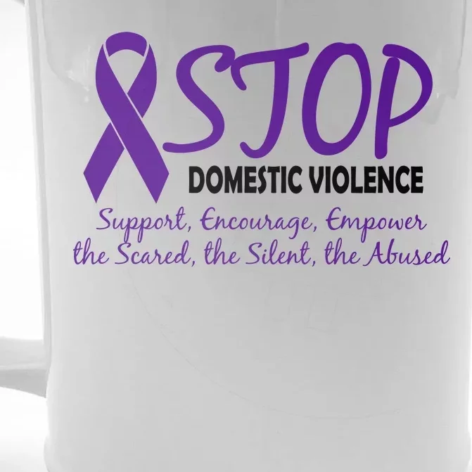 Stop Domestic Violence Front & Back Beer Stein