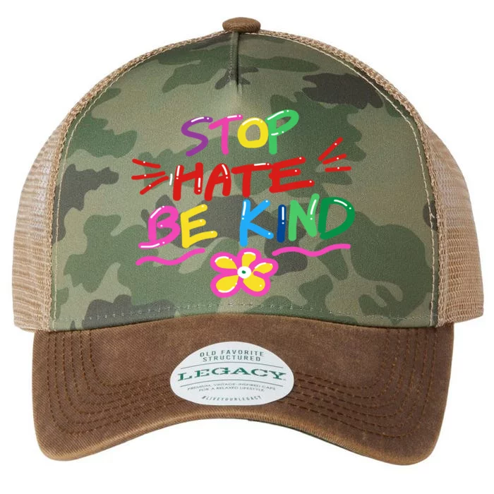 Stop Hate Be Kind Legacy Tie Dye Trucker Hat