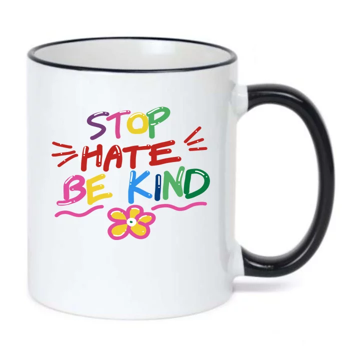 Stop Hate Be Kind Black Color Changing Mug