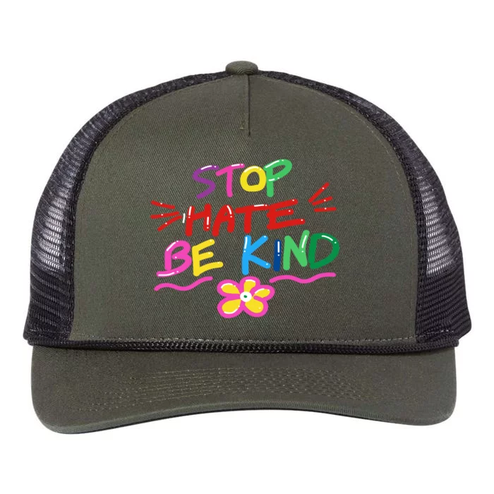 Stop Hate Be Kind Retro Rope Trucker Hat Cap