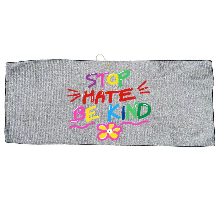 Stop Hate Be Kind Large Microfiber Waffle Golf Towel