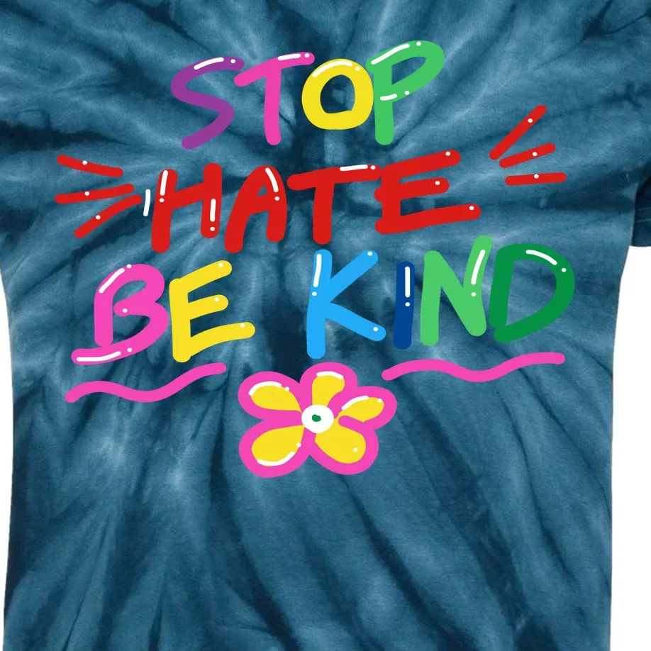 Stop Hate Be Kind Kids Tie-Dye T-Shirt