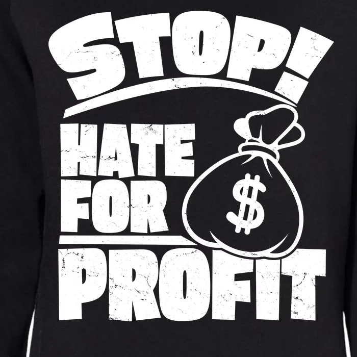 Stop Hate for Profit Money Bag Womens California Wash Sweatshirt