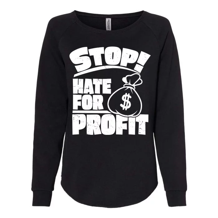 Stop Hate for Profit Money Bag Womens California Wash Sweatshirt