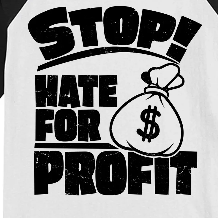 Stop Hate for Profit Money Bag Kids Colorblock Raglan Jersey