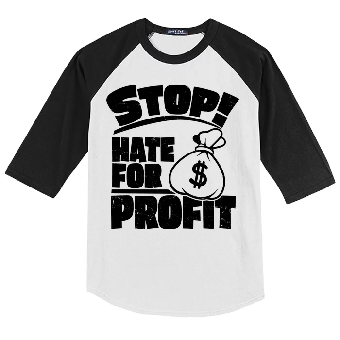 Stop Hate for Profit Money Bag Kids Colorblock Raglan Jersey