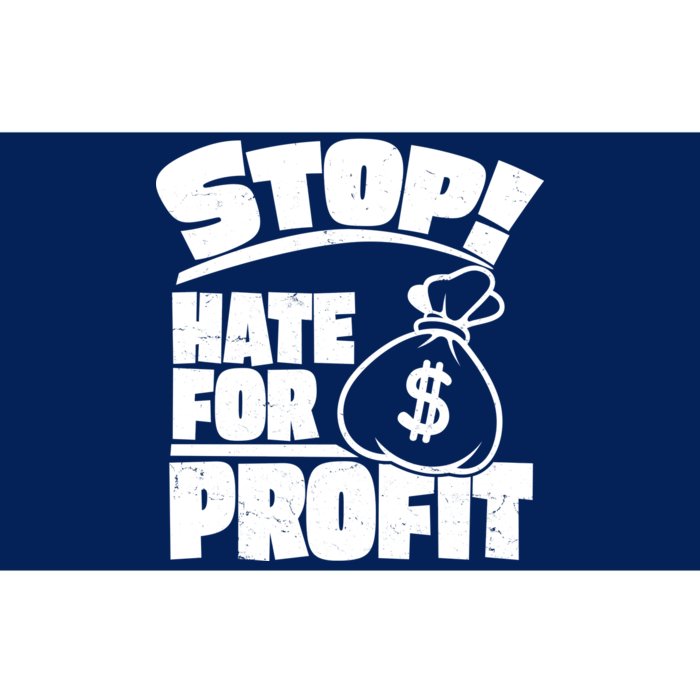 Stop Hate for Profit Money Bag Bumper Sticker