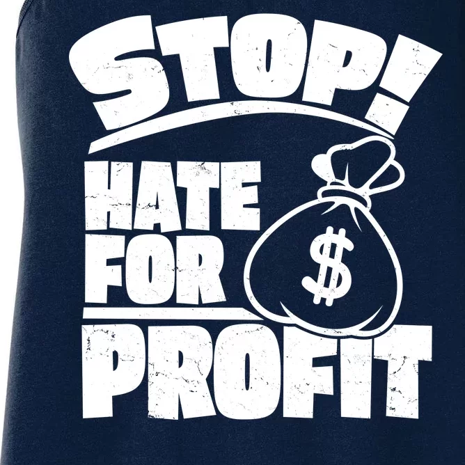 Stop Hate for Profit Money Bag Women's Racerback Tank