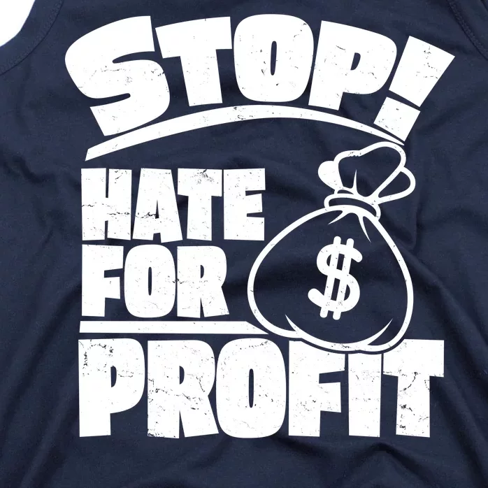 Stop Hate for Profit Money Bag Tank Top