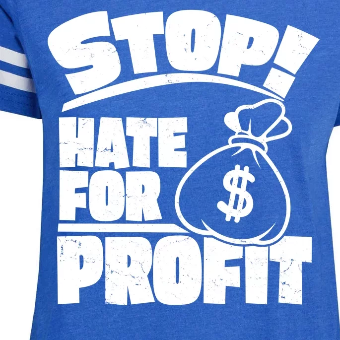 Stop Hate for Profit Money Bag Enza Ladies Jersey Football T-Shirt