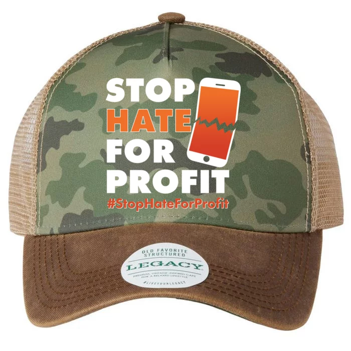 Stop Hate for Profit #StopHateForProfit Cracked Cell Phone Legacy Tie Dye Trucker Hat