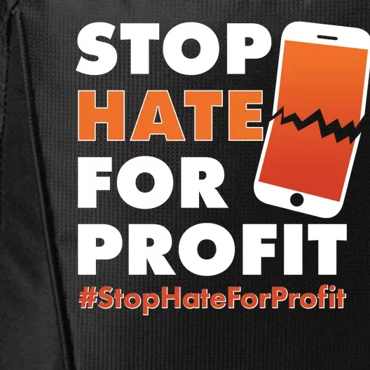 Stop Hate for Profit #StopHateForProfit Cracked Cell Phone City Backpack