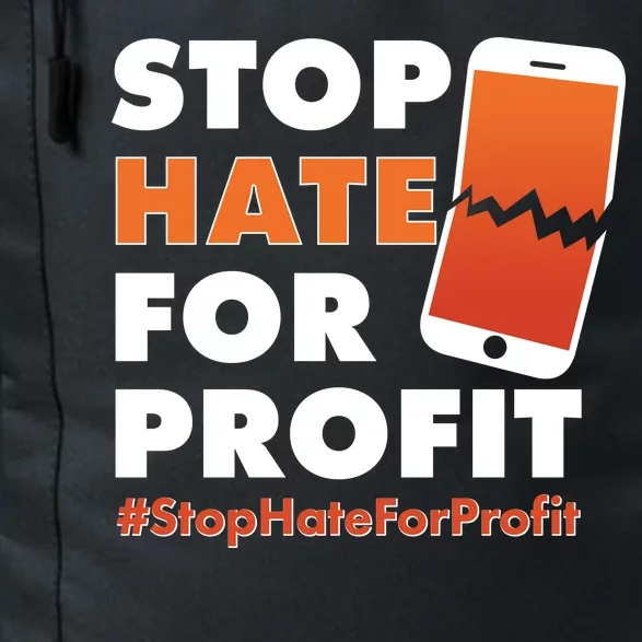 Stop Hate for Profit #StopHateForProfit Cracked Cell Phone Daily Commute Backpack