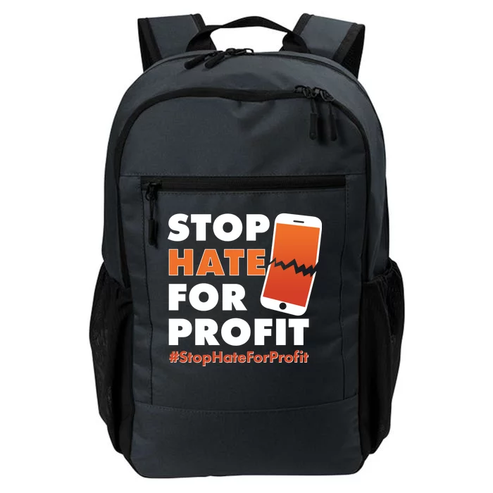 Stop Hate for Profit #StopHateForProfit Cracked Cell Phone Daily Commute Backpack